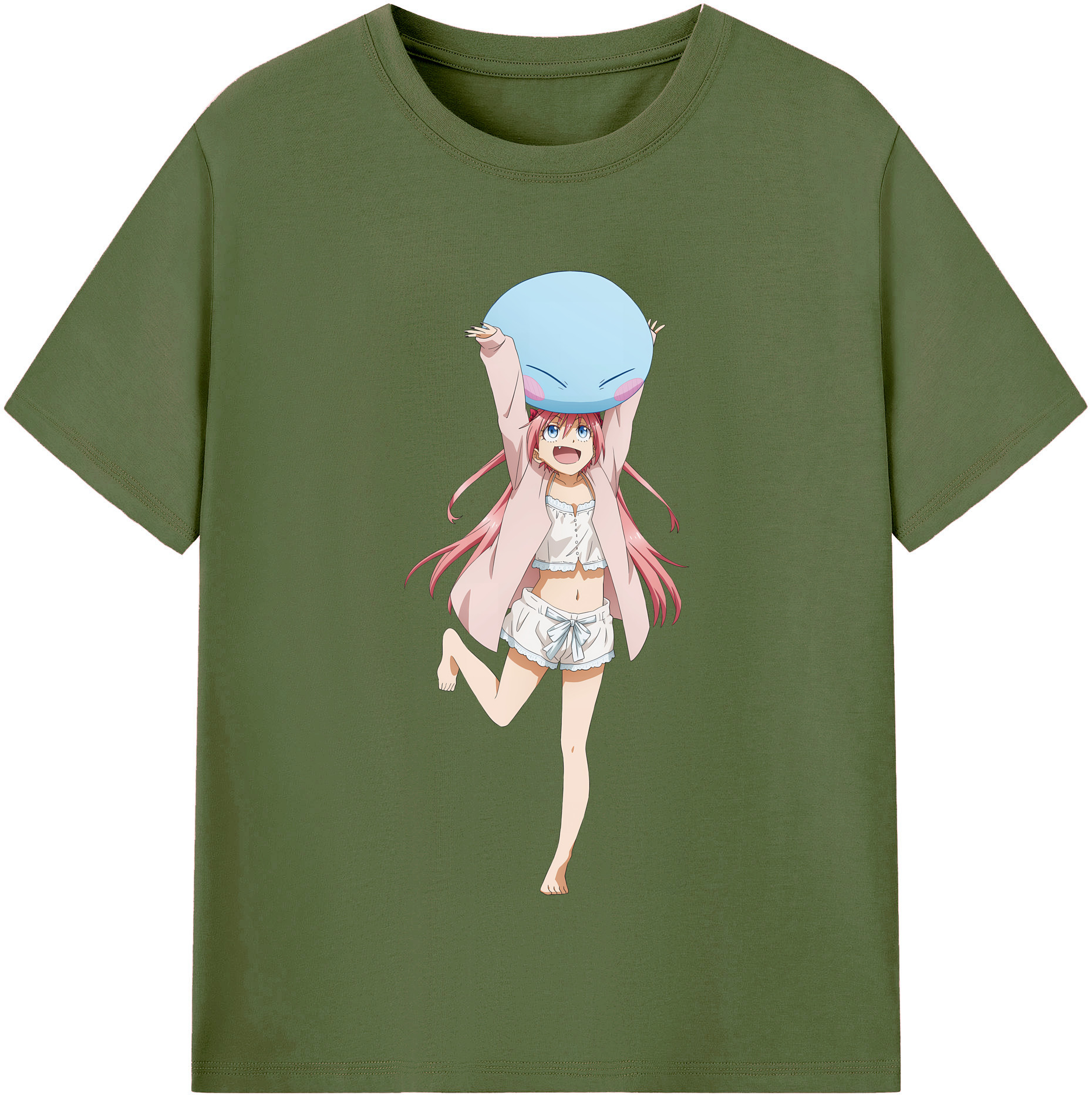 （画像用） 転スラ Regarding Reincarnated to Slime 綿100％半袖Tシャツ（フロントプリント）